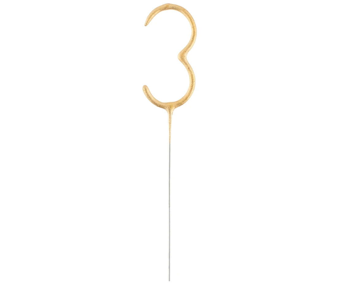 Zimne ognie Cyfra "3", złote