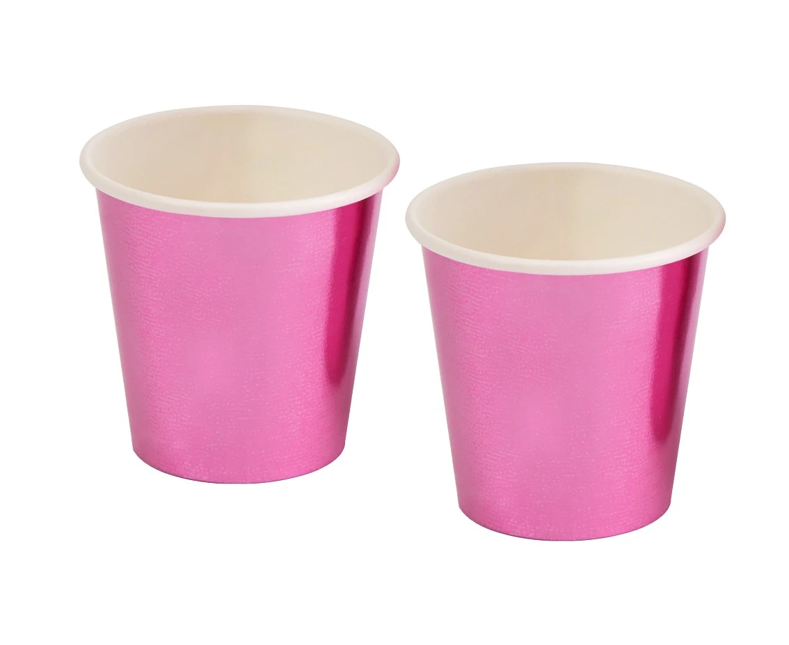 Kubeczki papierowe do shotów, różowe, 60 ml, 8 szt.