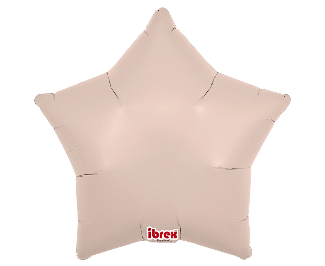 Balon Ibrex Hel, gwiazda 15", Shell Pink, 5 szt.