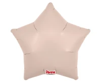 Balon Ibrex Hel, gwiazda 15", Shell Pink, 5 szt.
