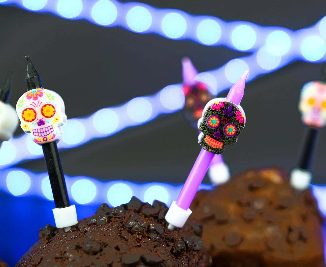 Świeczki - maski Dia De Los Muertos, 6 szt. KK