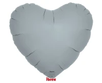 Balon Ibrex Hel, serce 14", Blue Gray, 5 szt.