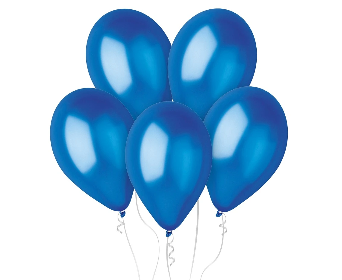 Balony Gemar 13", metalik oceaniczne niebieskie, 50szt.