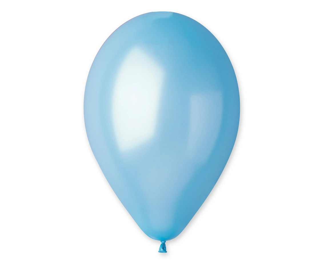 Balony Gemar 13", metalik błękitne, 50szt. KK