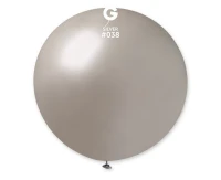 Balony Gemar, kula metalik 0.80m srebrna, 1szt. KK