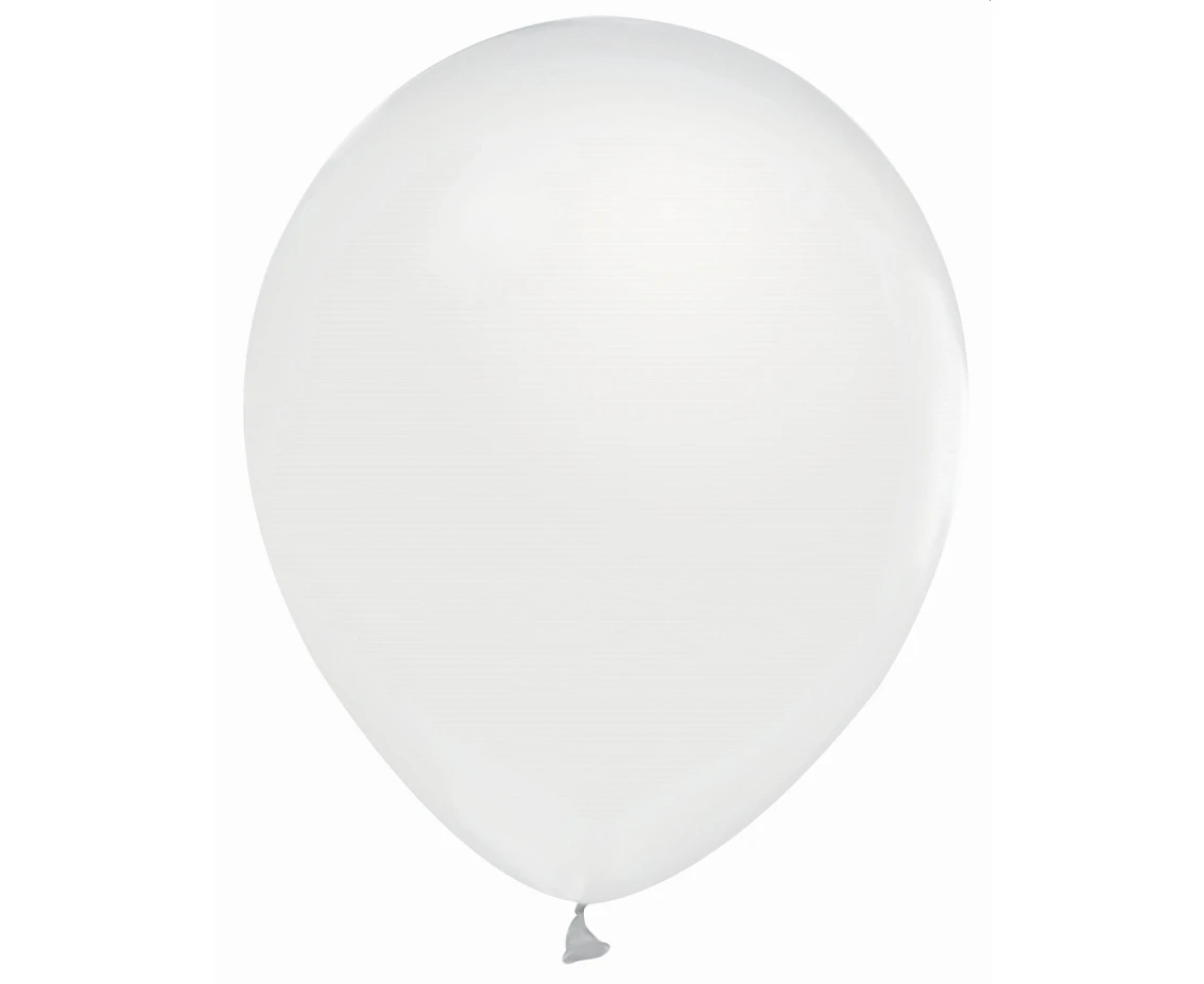 Balony B&C 12", metalik białe, 50szt.