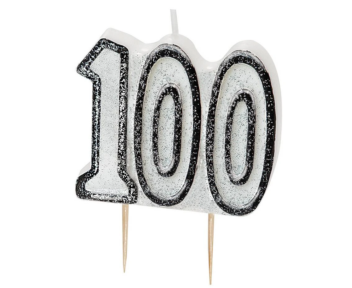 Świeczka piker Glitz 100, czarna