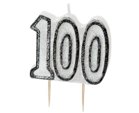 Świeczka piker Glitz 100, czarna