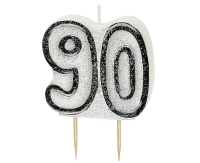 Świeczka piker Glitz 90, czarna