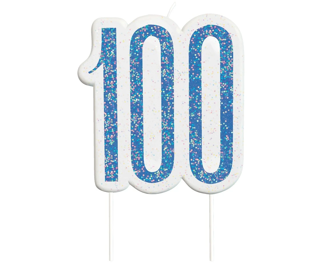 Świeczka piker Glitz 100, niebieska