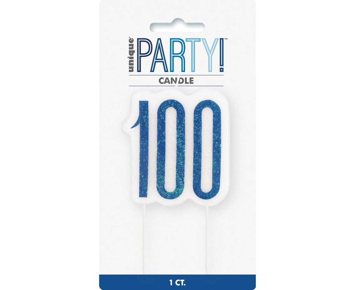 Świeczka piker Glitz 100, niebieska