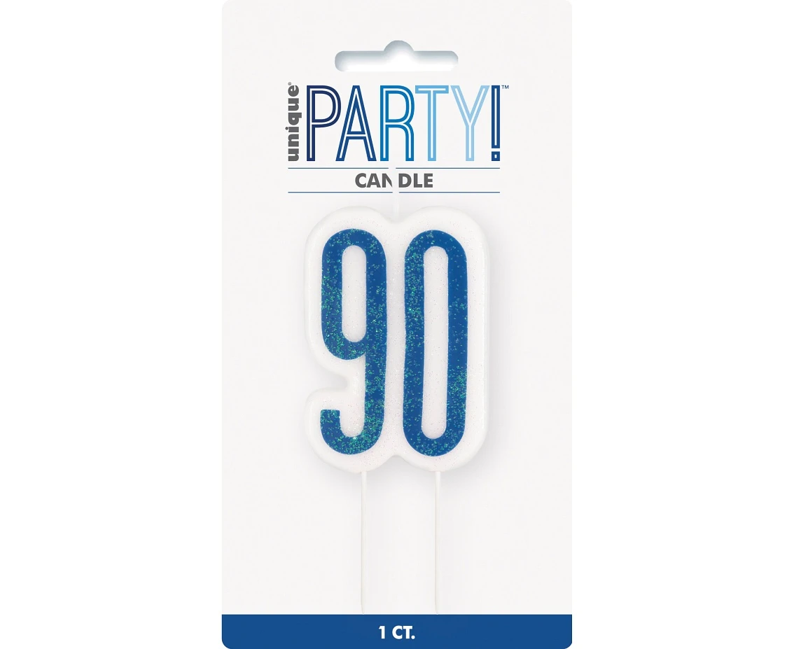 Świeczka piker Glitz 90, niebieska