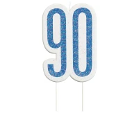 Świeczka piker Glitz 90, niebieska