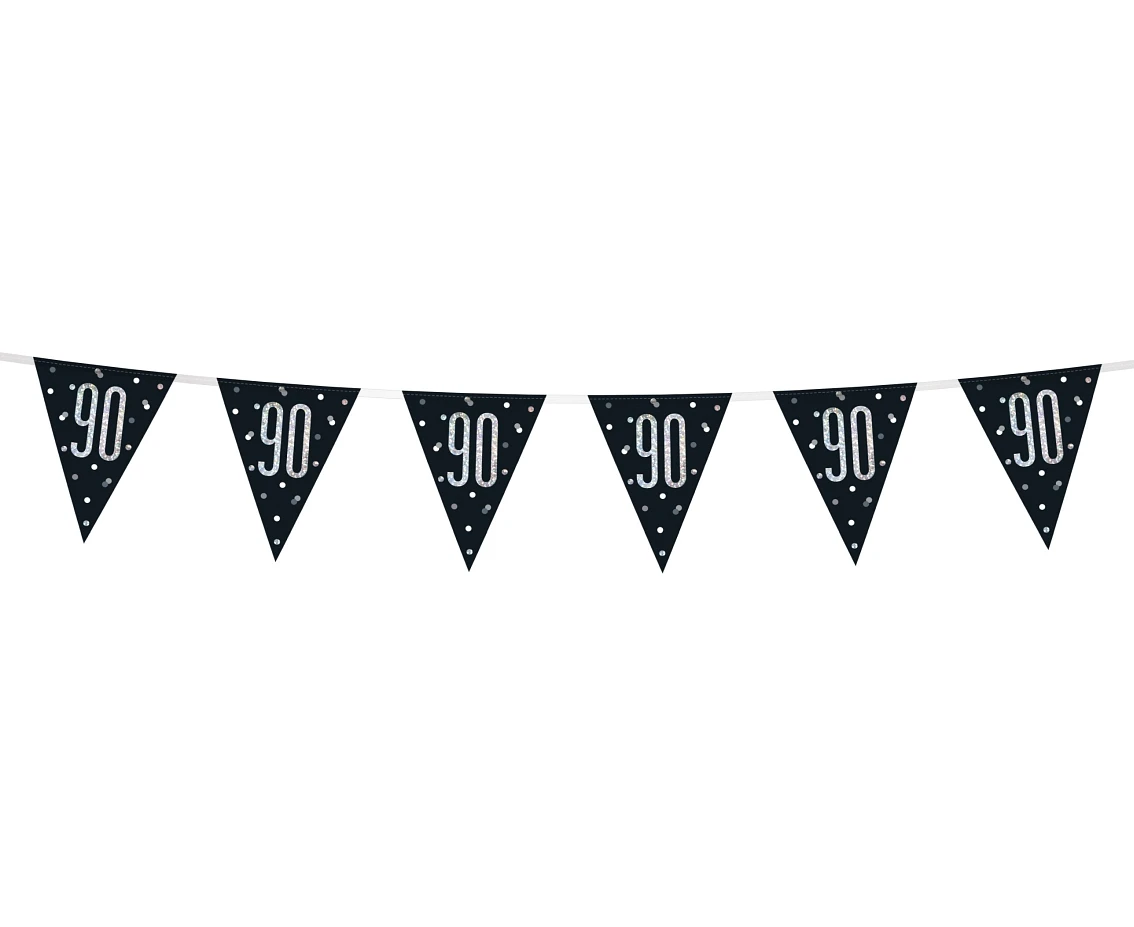 Banner Glitz 90, z flagami, czarny, 274 cm