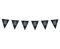 Banner Glitz 80, z flagami, czarny, 274 cm