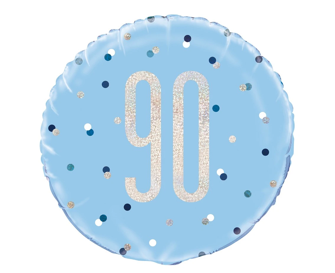 Balon foliowy UQ 18" Glitz, groszki z nadr. 90, niebieski