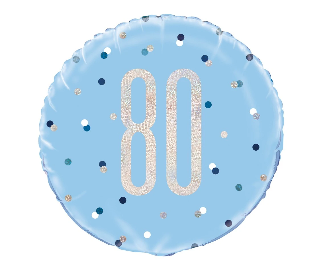 Balon foliowy UQ 18" Glitz, groszki z nadr. 80, niebieski