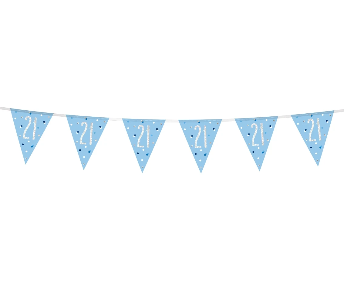 Banner Glitz 21, z flagami, niebieski, 274 cm