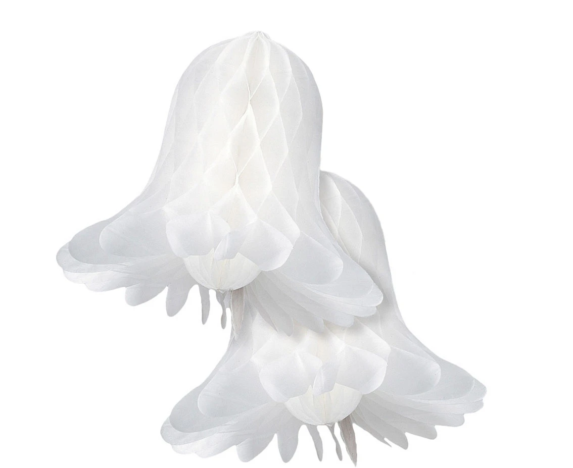 Rozeta dekoracyjna Dzwonek, biała, 28 cm, 2 szt.