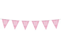 Banner Glitz 100, z flagami, różowy, 274 cm
