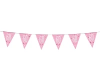 Banner Glitz 60, z flagami, różowy, 274 cm