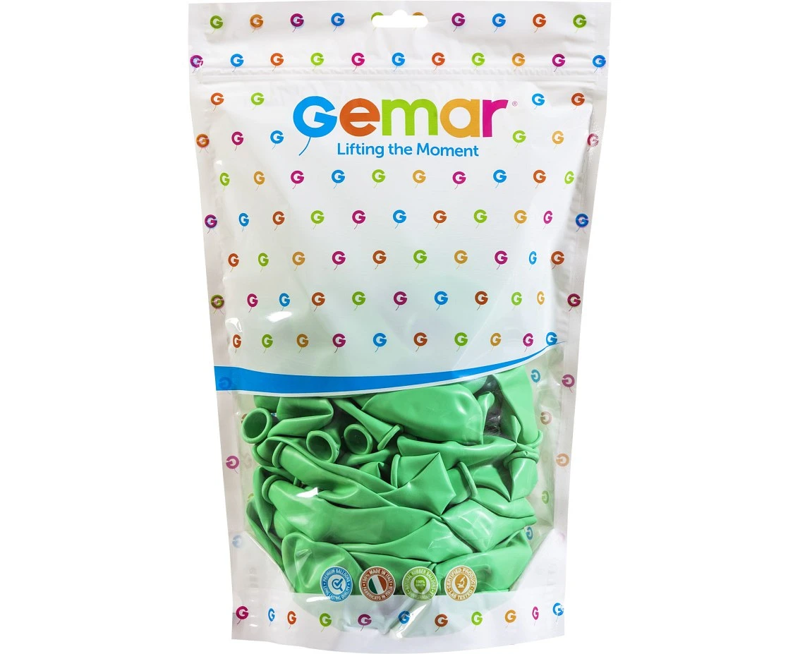 Balony Gemar 13", pastel zielone miętowe macaron, 50szt.