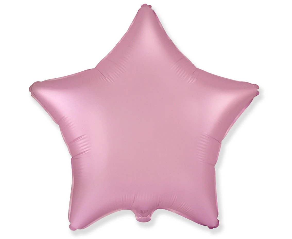 Balon foliowy 18" FX - Gwiazda (satynowy pastel jasnoróżowy), niepakowany