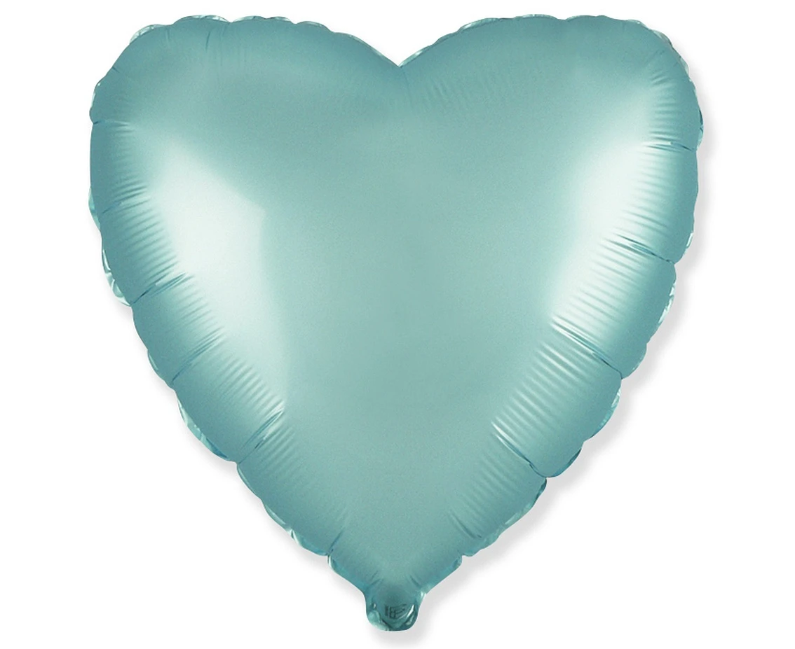 Balon foliowy 18" FX - Serce (satynowy pastel jasnoniebieski), niepakowany
