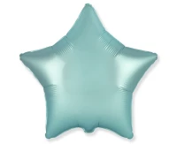 Balon foliowy 18" FX - Gwiazda (satynowy pastel jasnoniebieski), niepakowany