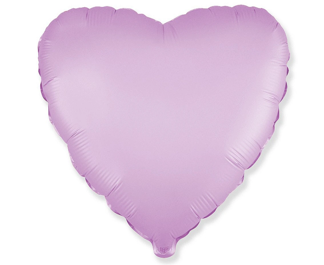 Balon foliowy 18" FX - Serce (satynowy pastel liliowy), niepakowany