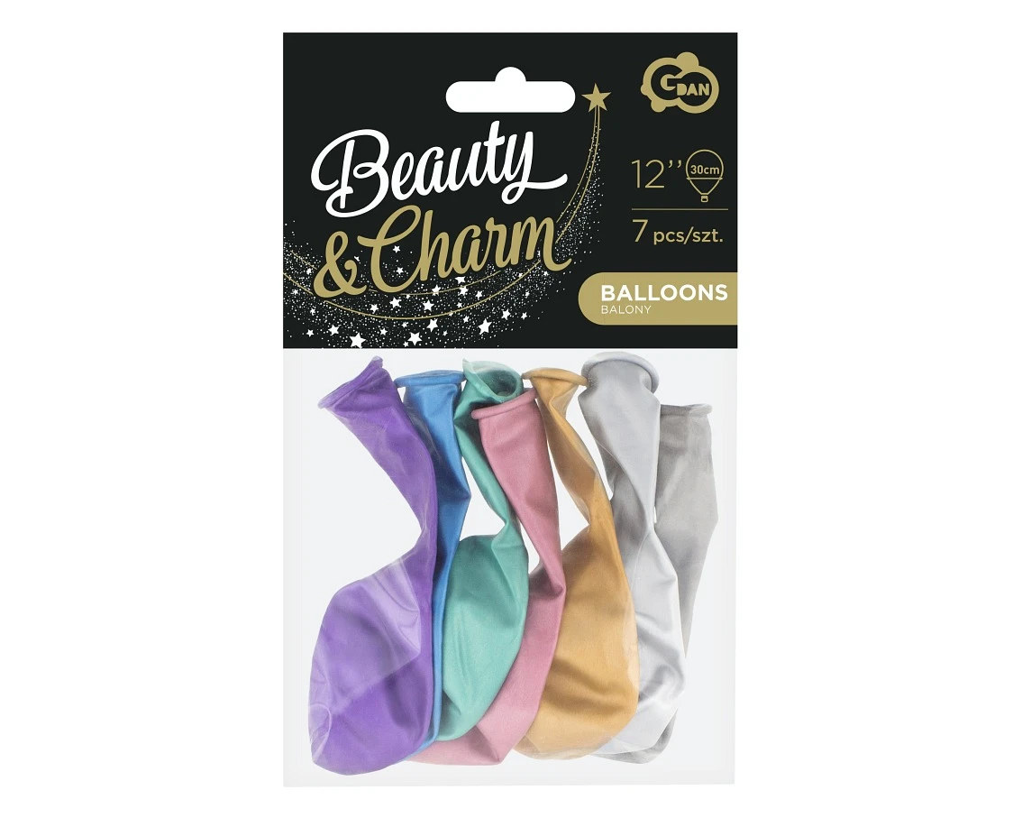 Balony B&C 12", platyna mix, 7szt.