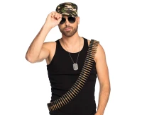 Zestaw Żołnierza (czapka, okulary, naszyjnik, pas z nabojami)