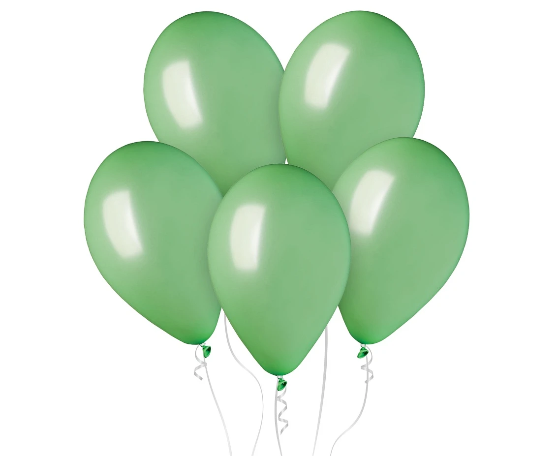 Balony Gemar 12", metalik zielone miętowe, 100szt. KK