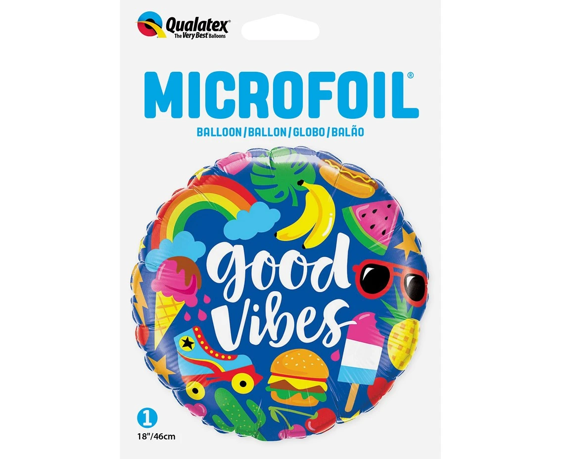 Balon foliowy 18 cali QL RND Good vibes KK