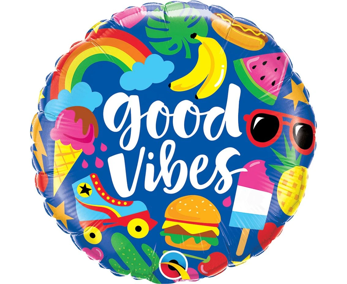 Balon foliowy 18 cali QL RND Good vibes KK
