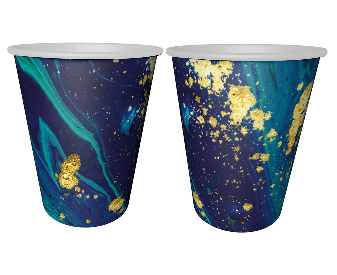 Kubeczki pap. Midnight Blue, 240 ml/ 6 szt. (bez plastiku) KK