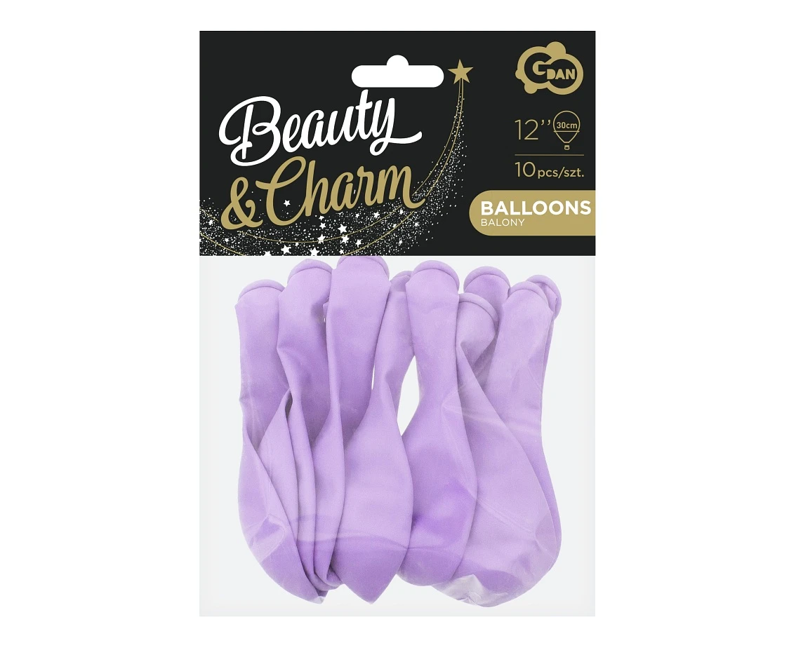 Balony B&C 12", macaron lawendowe, 10szt.