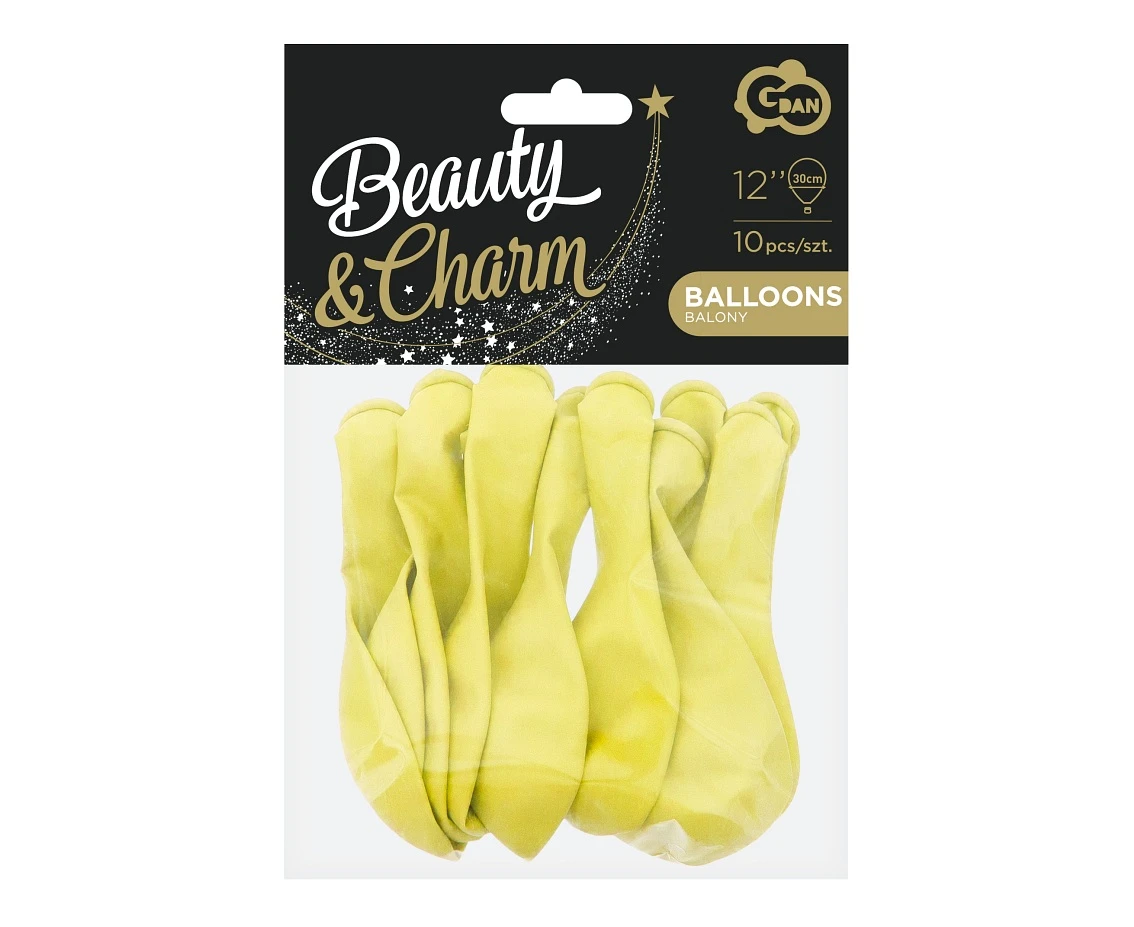 Balony B&C 12", macaron waniliowe, 10szt.