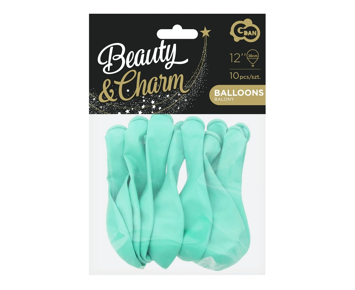 Balony B&C 12", macaron zielone, 10szt.