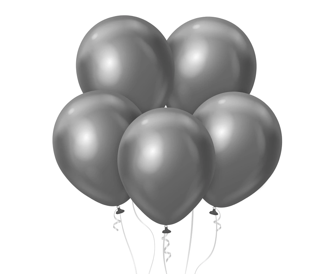 Balony B&C 12", platyna grafitowe, 7szt.