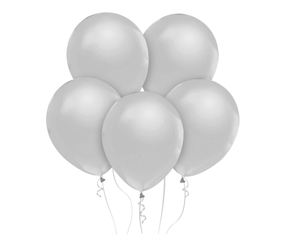 Balony B&C 12", metalik srebrne, 10szt.