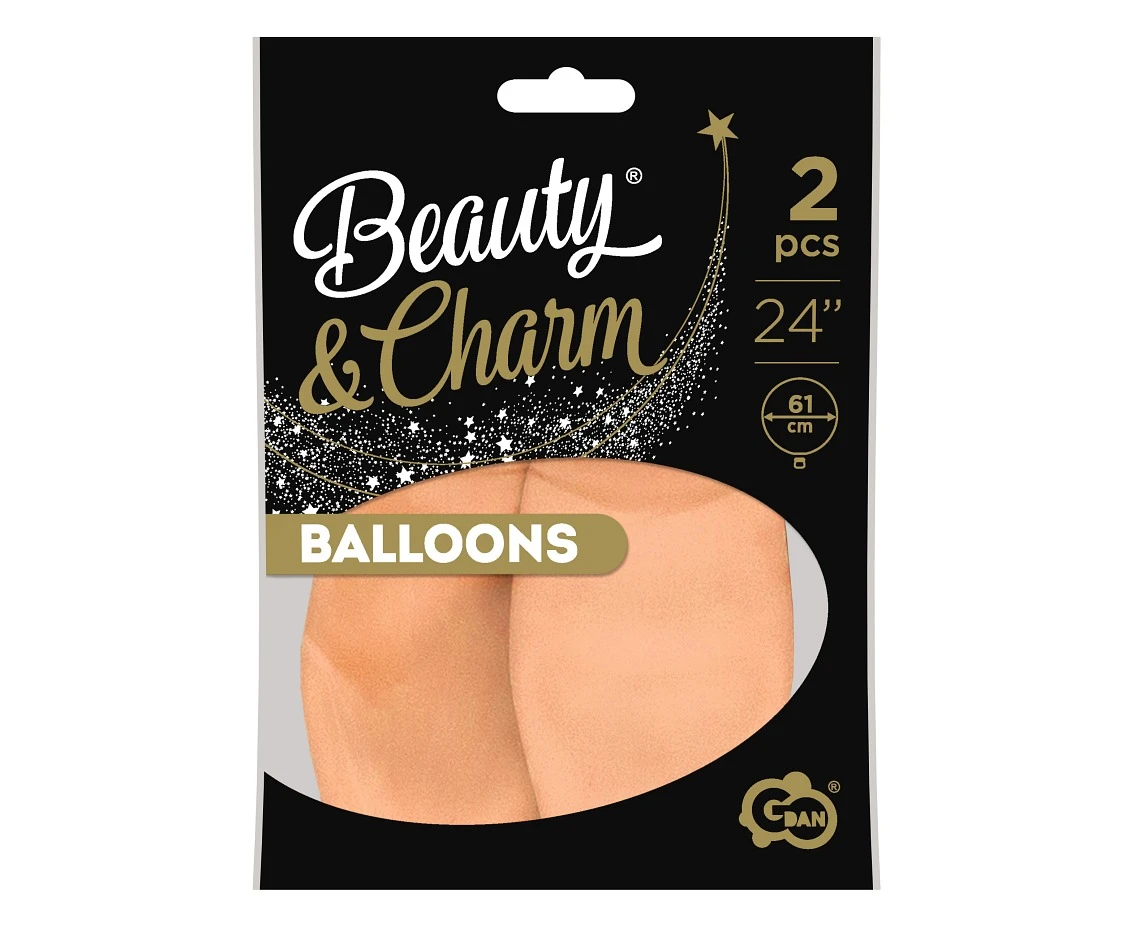 Balony B&C 24", macaron łososiowe, 2szt.