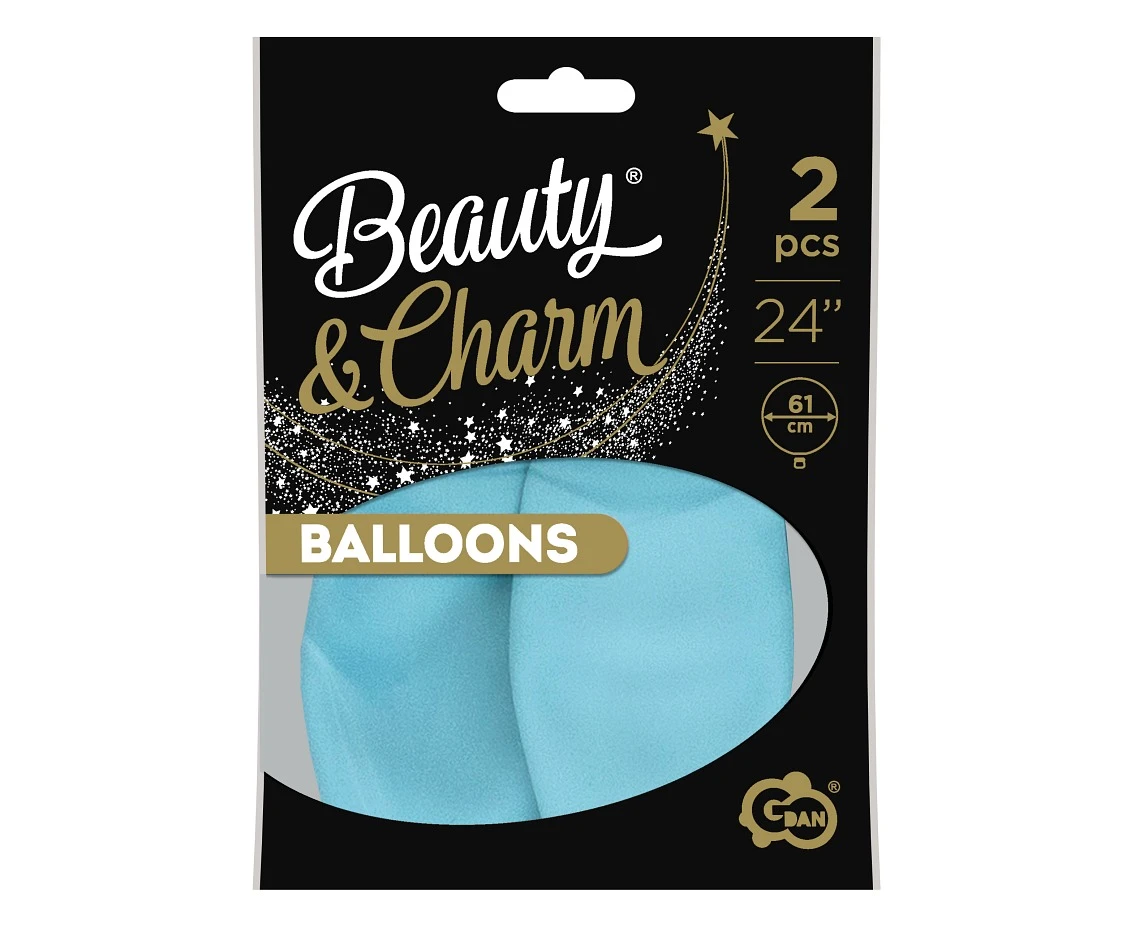 Balony B&C 24", macaron niebieskie, 2szt.
