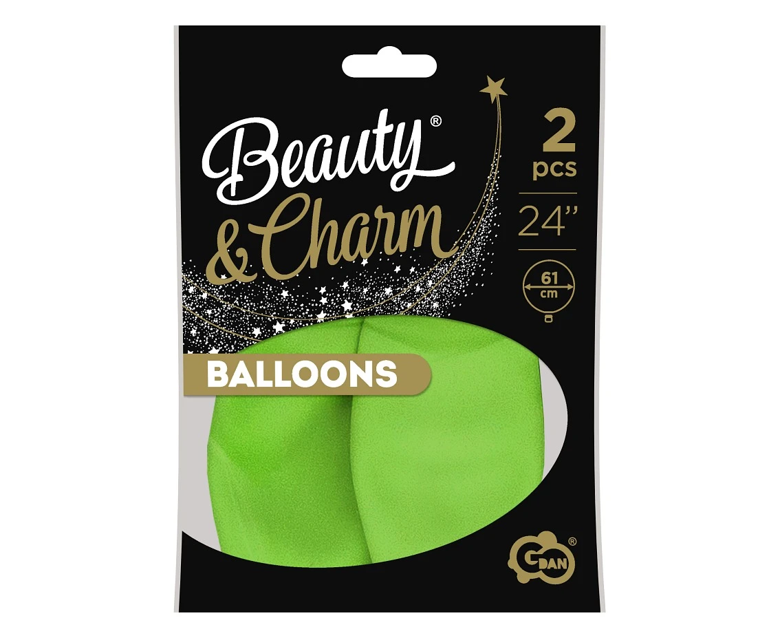 Balony B&C 24", pastel pistacjowe, 2szt.