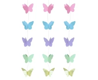 Dekoracja wisząca Pastel B&C Motylki Pastelowe, rozm. 7.5 cm, dł. 200 cm KK