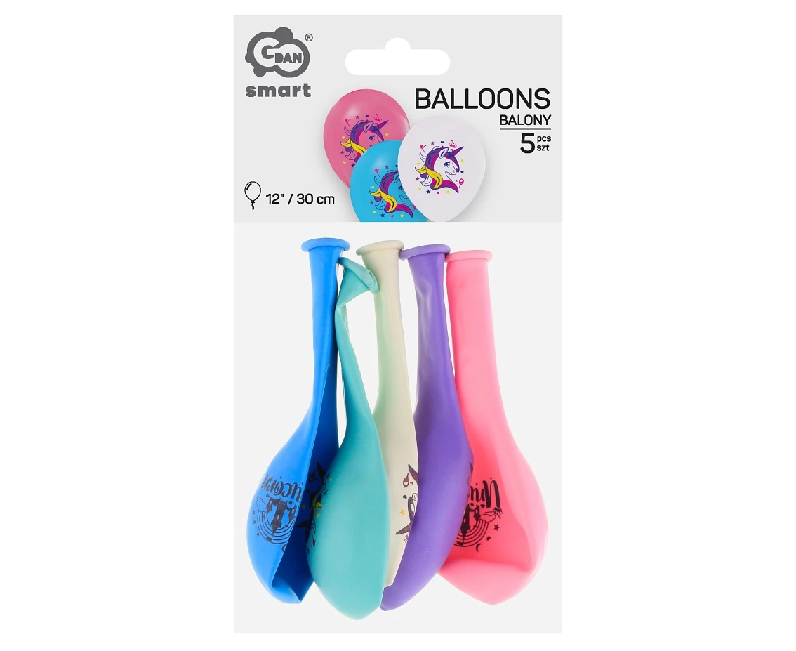 Balony Jednorożce, 12"/ 5 szt.