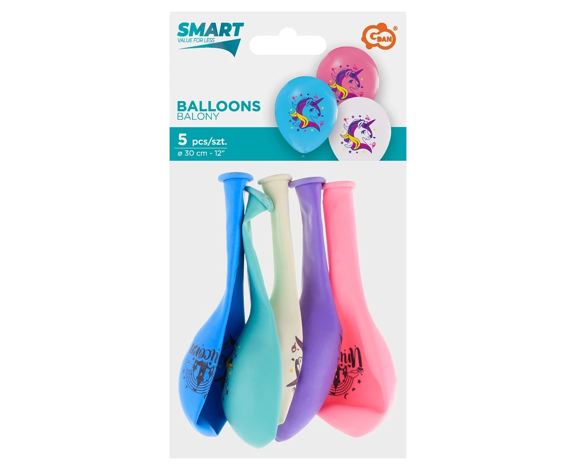 Balony Jednorożce, 12"/ 5 szt.