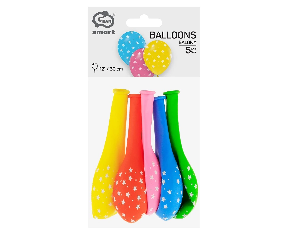 Balony Gwiazdki, 12 cali/5 szt.