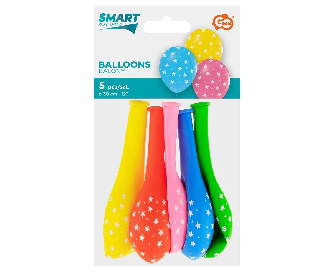 Balony Gwiazdki, 12 cali/5 szt.