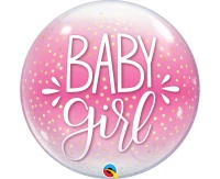 Balon foliowy 22" QL Bubble Poj. Baby Girl KK